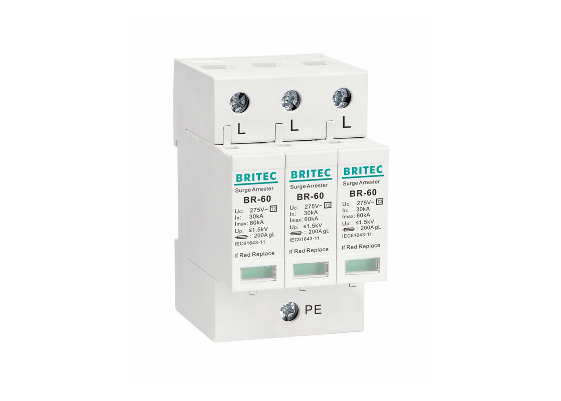 Low Voltage 1.5kV 3P 60ka Mov Type 2 Surge Protection Device