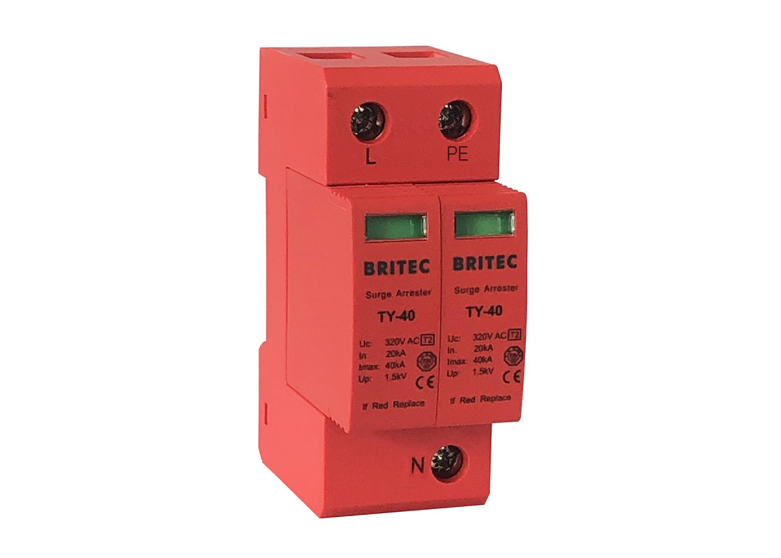 IEC 6164311 DIN Rail 230Vac MOV Class II Surge Protector Single Phase