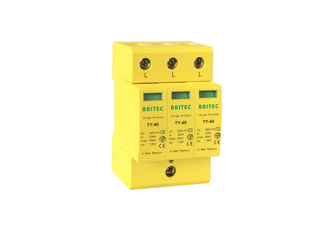 Type 2 Imax 40KA 230/400V Power Surge Protector Pluggable AC Surge