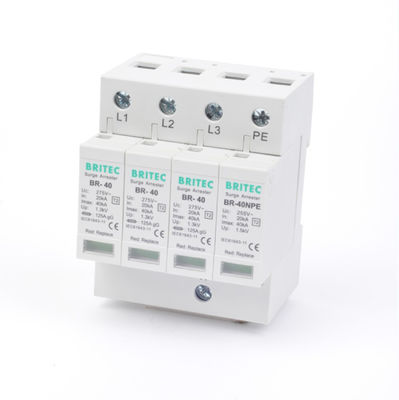 BR-40 3P+1 40kA Lightning Arrestor Thunder Surge Protector Device T2 spd