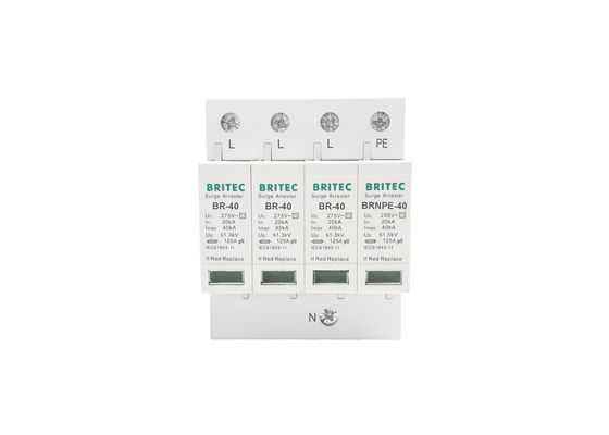 40kA 275V/255V Industrial DIN Rail 3 Phase Type 2 SPD Surge Protection Device