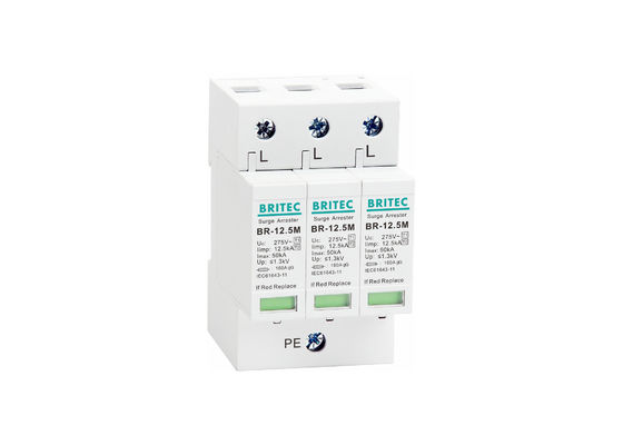 BRITEC AC 12.5kA BR-12.5M 275V T1+T2 Surge Arrester Class B+C