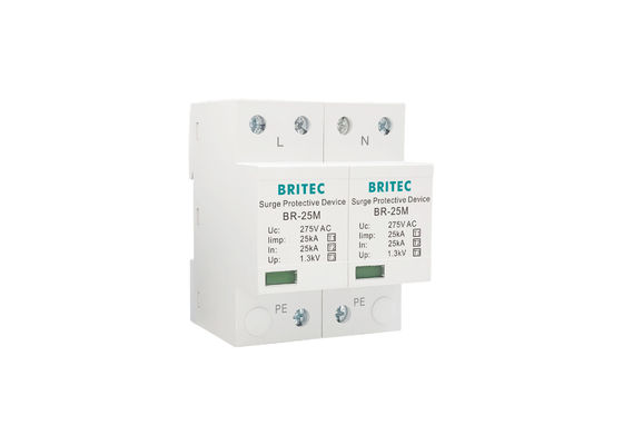 25kA 275V Din Rail Surge Arrester SPD Single Phase Surge Protector with MOV Technology