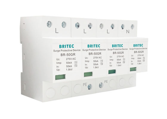 275v Power Surge Protection Device 50kA Three Phases 4P AC Power SPD