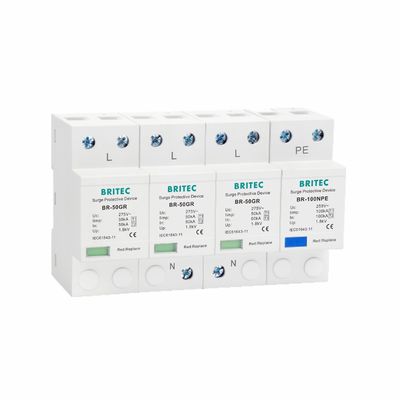 Class I T1 50KA 3P+NPE Surge Protector 150V / 275V / 320V High Energy SPD