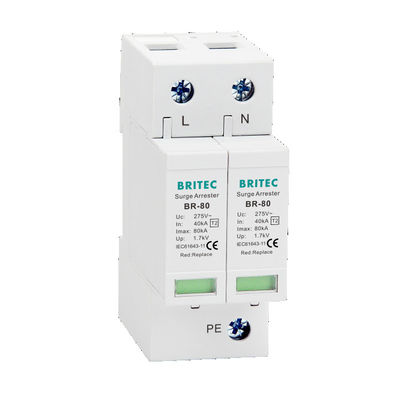 BR-80 275 2P SPD Surge Protector Arrester AC Class II Lightning Protection