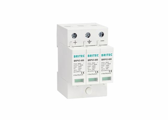 Thermal Plastic  IEC61643-31 600VDC 40kA Pv Surge Protector Lightning Protection