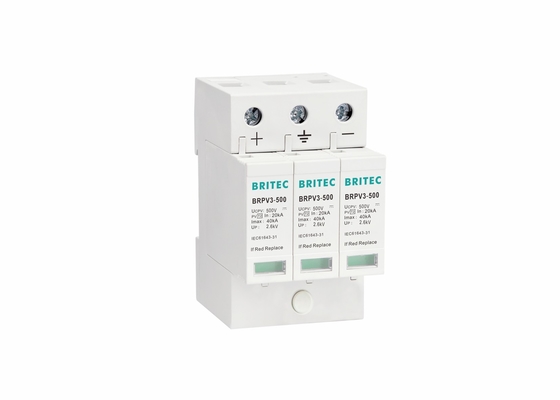 Long Life DC Surge Protection Device 500V Surge Arrester Superior SPD