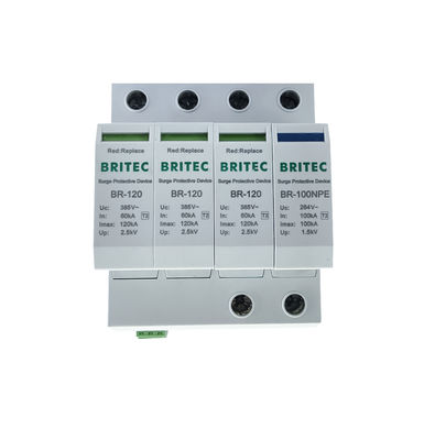 BR-120 Type 2 Surge Protector Lightning Arrester for Electrical Systems TUV/CE/CB/IEC Certified