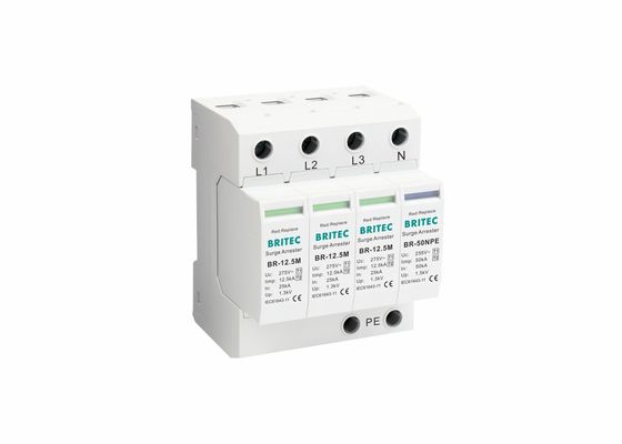 12.5kA Class B + C Three Phase IEC Standards Lightning Protection Surge Protector