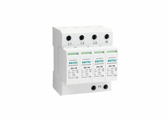 7ka T1+T2 Surge Protective Device Lightning Arrester 4P Surge Protection Device