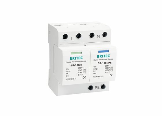 Anti Lightning Type 1 1P+NPE IP20 IEC61643-11 Surge Protection Device