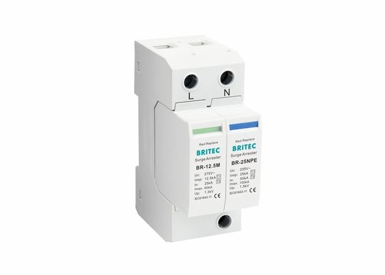 AC T1 T2 1P+NPE 275V Surge Protector 12.5KA SPD MOV Lightning Protection Surge Arrester