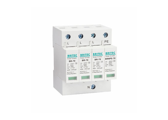 385V 70kA Pluggable Type 2 Surge Protection Device Lightning Arrester for AC Safety