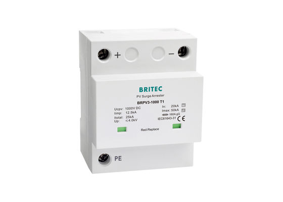 Class I Class II SPD PV Surge Arrester For Photovoltaic Systems 12.5kA 10 / 350us