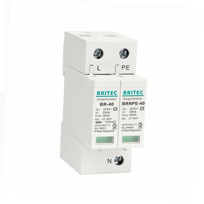BR-40 1P+1 40kA Type 2 Surge Protection Device Arrester Singel Phase Lightning Protection spd