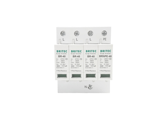 40kA 275V/255V Industrial DIN Rail 3 Phase Type 2 SPD Surge Protection Device