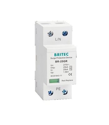 BR-25GR 3+1 25kA Type 1 Surge Protection Device surge Arrester Spd  Lightning arrester tuv ac surge spark aresster