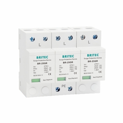 25kA Type 1 Surge Protector 3P 10 / 350 Waveform 25kA OEM Service