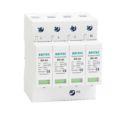 BR-80 3P tuv type 2 surge protection device Ac Surge Arrester Power Surge Protector