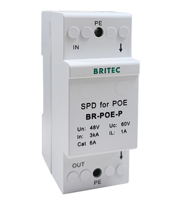 BR-POE-P 1A Spd Data Signal Protector Poe Surge Arrestor 48V China ethernet surge protection devices