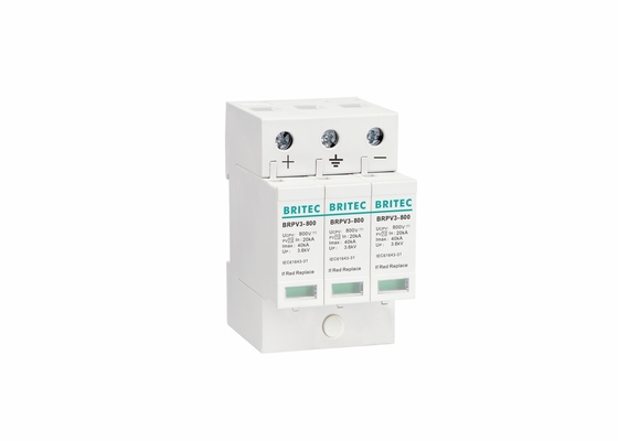 SPD DC 800V Electrical Lightning Surge Protector Solar Pv Surge Protection