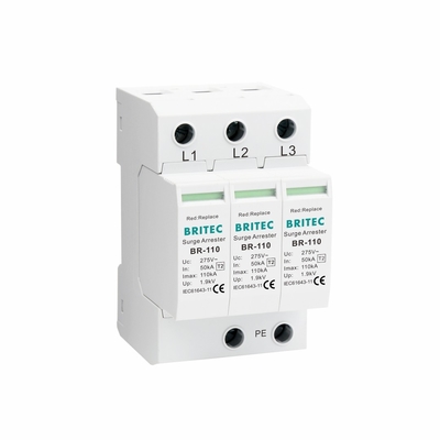 BR-110 4P OEM Type 2 Surge Protector 275v surge protection device SPD varistor arrester  4-pole surge arrester