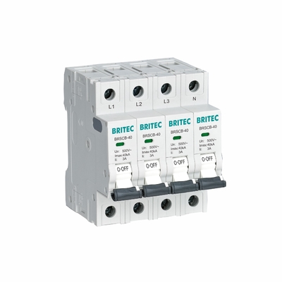 BRSCB-40 Class II 40KA Dedicated Backup Protector Surge Protection Device MCB specially designed for Surge Arrester.