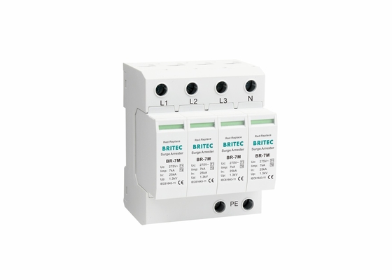 7ka T1+T2 Surge Protective Device Lightning Arrester 4P Surge Protection Device
