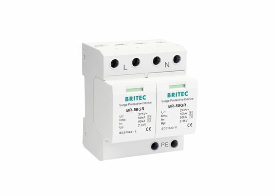 AC System 2P 50KA T1 Lightning Protector Surge Protection Devices