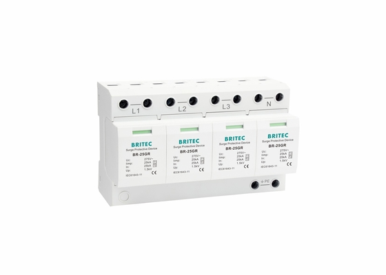 25kA 4P Power Lightning Protector Type 1 Surge Protection Device Arrester