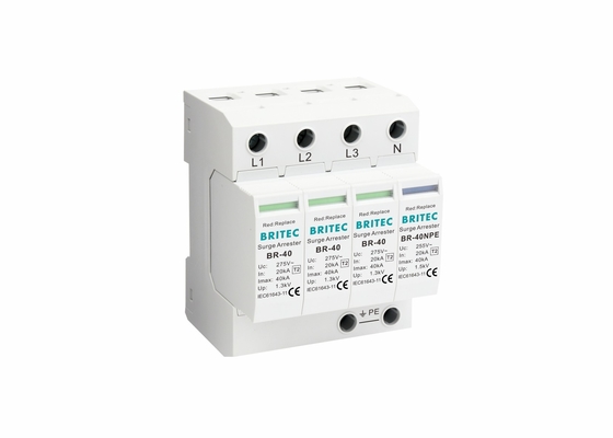 40kA Pluggable MOV SPD Type 2 Surge Protection Visual Status Display