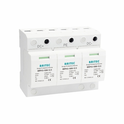 BRPV3-1000-12.5 PV Surge Arrester PV System Protection 3p solar surge protection device