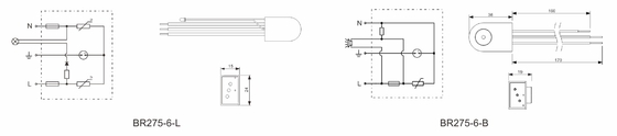 BR275-6-B Surge Protectors for LED BEEP protection for electronic luminaire devices