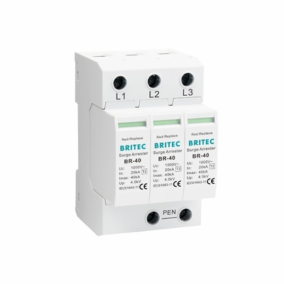BR-40 690 3P Type 2 690V 800V 1000V high-voltage ac surge protector modular surge arrester 3 phase surge protection device