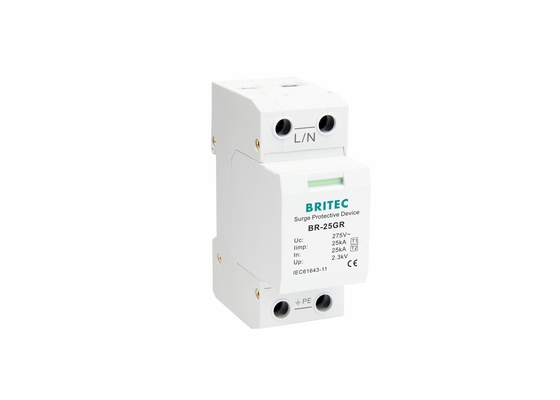 25kA Class I Type 1 Class B SPD Single Phase Surge Arrester