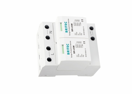 25kA 275V Single Phase 2P Type 1 Class I Surge Arresters With Dry Contact BR-25M 2P