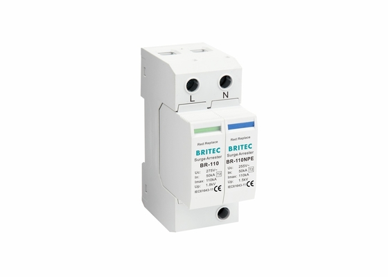 IP20 Type 2 Surge Protector surge protective device SPD 110kA surge arrester