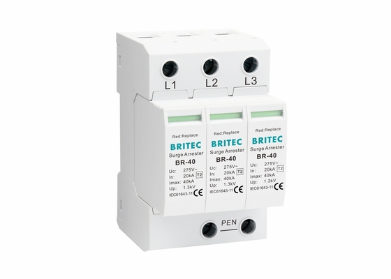 40KA Power Pluggable AC Type 2 Surge Protection Device