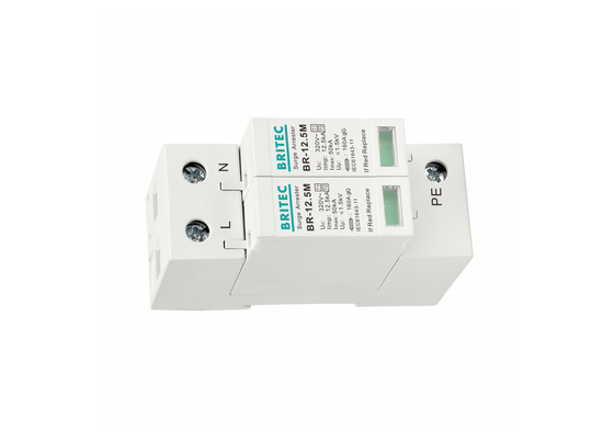 Single Phase Type 1 + 2 Surge Protection Device 2P Pole High Performance