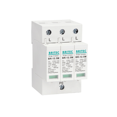 BR-12.5M 1P+1 Electrical Equipment 50kA 275v T1+T2 Surge Arrester surge protection device Low-voltage surge protector