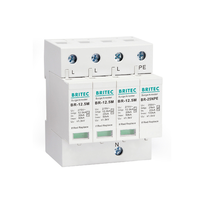 BR-12.5M 1P+1 Electrical Equipment 50kA 275v T1+T2 Surge Arrester surge protection device Low-voltage surge protector