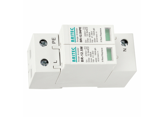 Power Surge Suppressor EN61643-11 Ac Lightning Protection Surge Protector Type 1+2