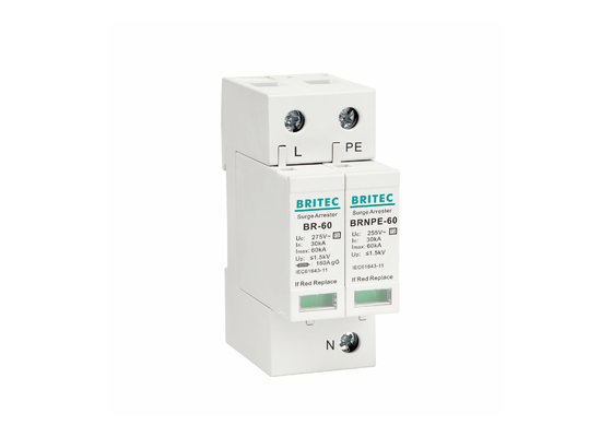 BR-60 1+1 Type 2 Surge Protector Lightning Protection Device 60KA Class C