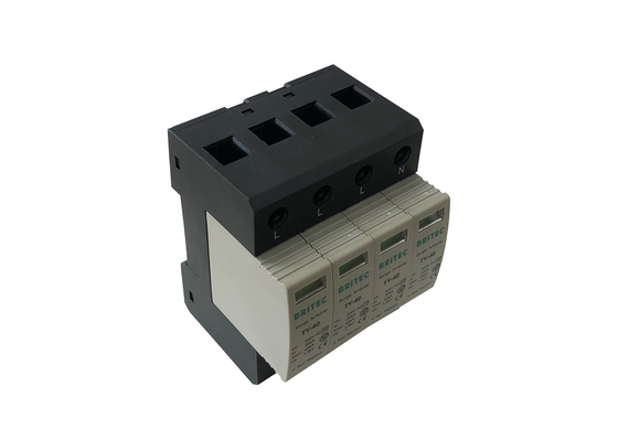 AC 4P Surge Suppressor 40KA Surge Protection House Lightning Protective Arrester