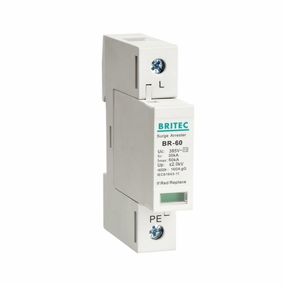 BR385-60 3P Class II SPD 60kA Type 2 Surge Protection Device tuv ac surge arrester lightning protection SPD