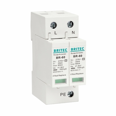 BR275-60 4P 60kA Type 2 Surge Protector TUV AC Surge Protective Device 275v lightning surge protector