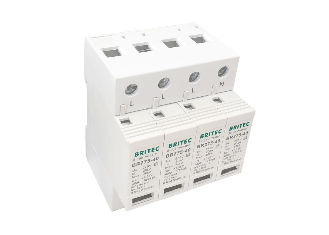 AC 275V SPD Power Surge Protection Device Whole House Lightning Surge Protector 4 Poles