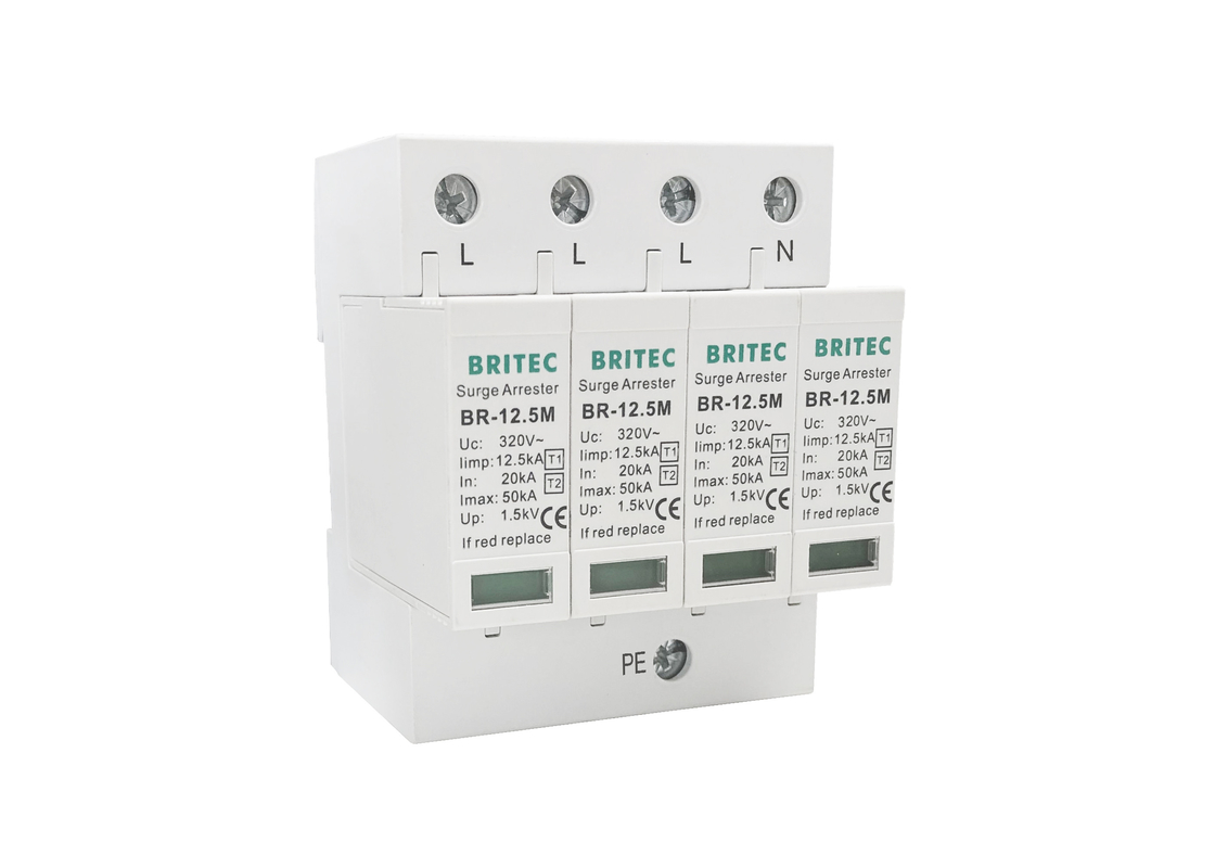 320 V Type 1 Surge Protection Device Plastic Material For Three Phase TN-S System
