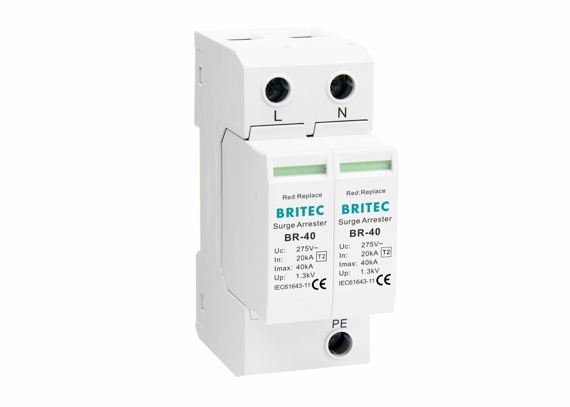 35mm Din Rail 2P Type 2 Surge Protection Device For AC Power System